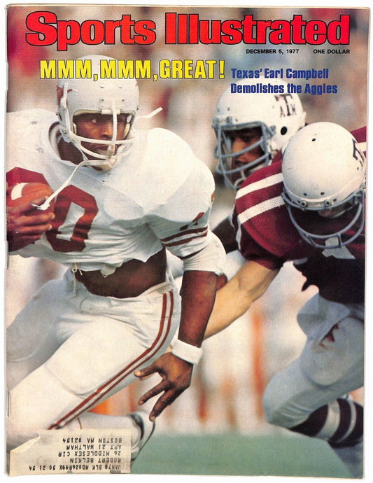 November 6, 1977 Earl Campbell HOF Texas Longhorns Sports Illustrated 181685