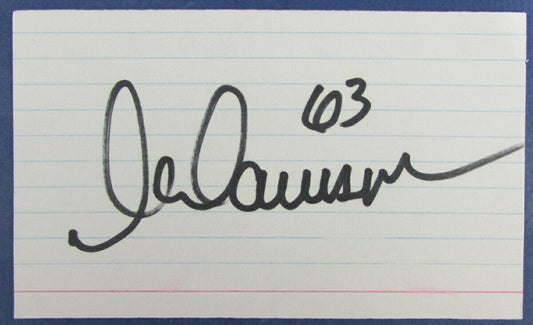 Dermotiii Dawson Steelers HOF Signed 3x5 Index Card 126794