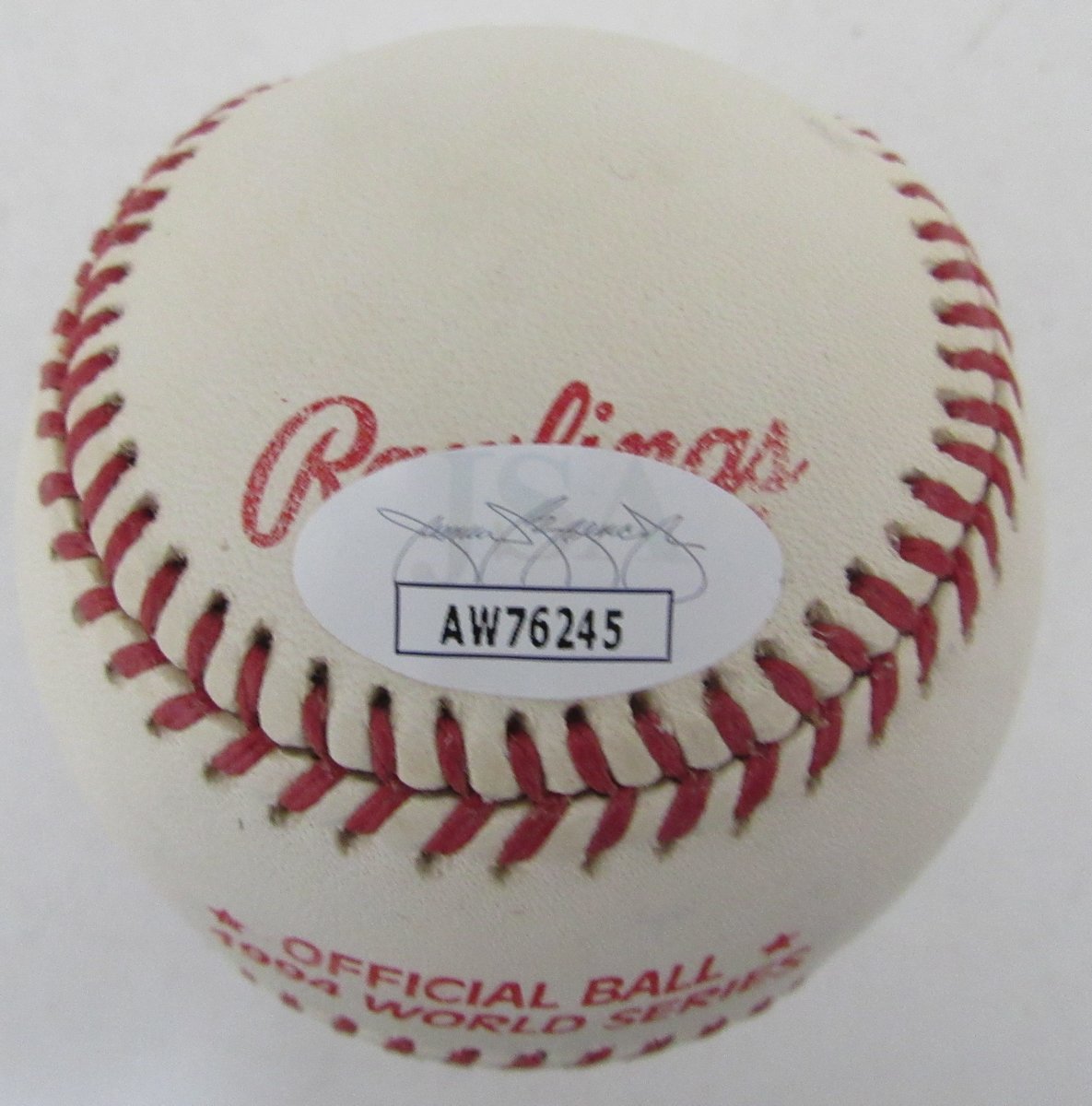 Bret Saberhagen Signed/Inscribed 1994 WS Baseball New York Mets JSA 192466