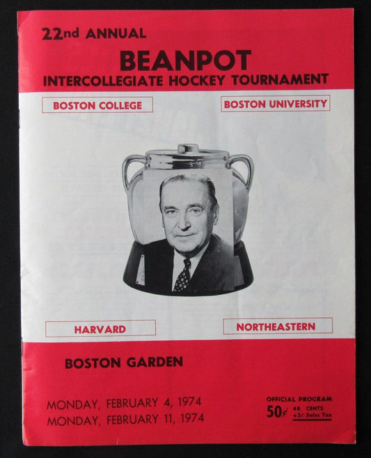 1974 BEANPOT Intercollegiate Ice Hockey Tournament Program 176222