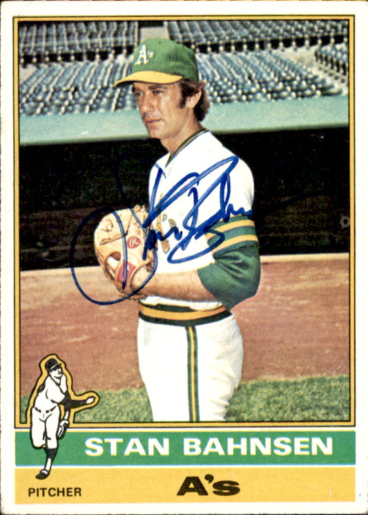 Stan Bahnsen Autographed 1976 TOPPS Card #534 Oakland A's 183431