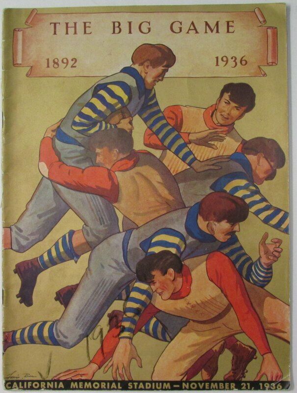 1936 Stanford vs. California Football Program 141635