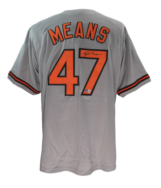 John Means Signed Gray Custom Baseball Jersey Baltimore Orioles Beckett 186225