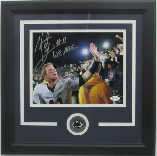 Matt McGloin PSU Signed/Inscribed "WE ARE ..." 8x10 Photo Framed JSA 145912