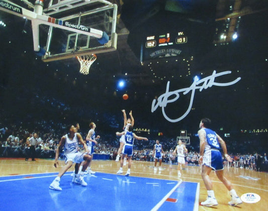 Christian Laettner Duke Signed/Autographed 11x14 Photo PSA/DNA 165224