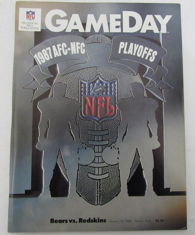 1987 NFC Playoff Football Game Program Redskins vs. Bears  129515