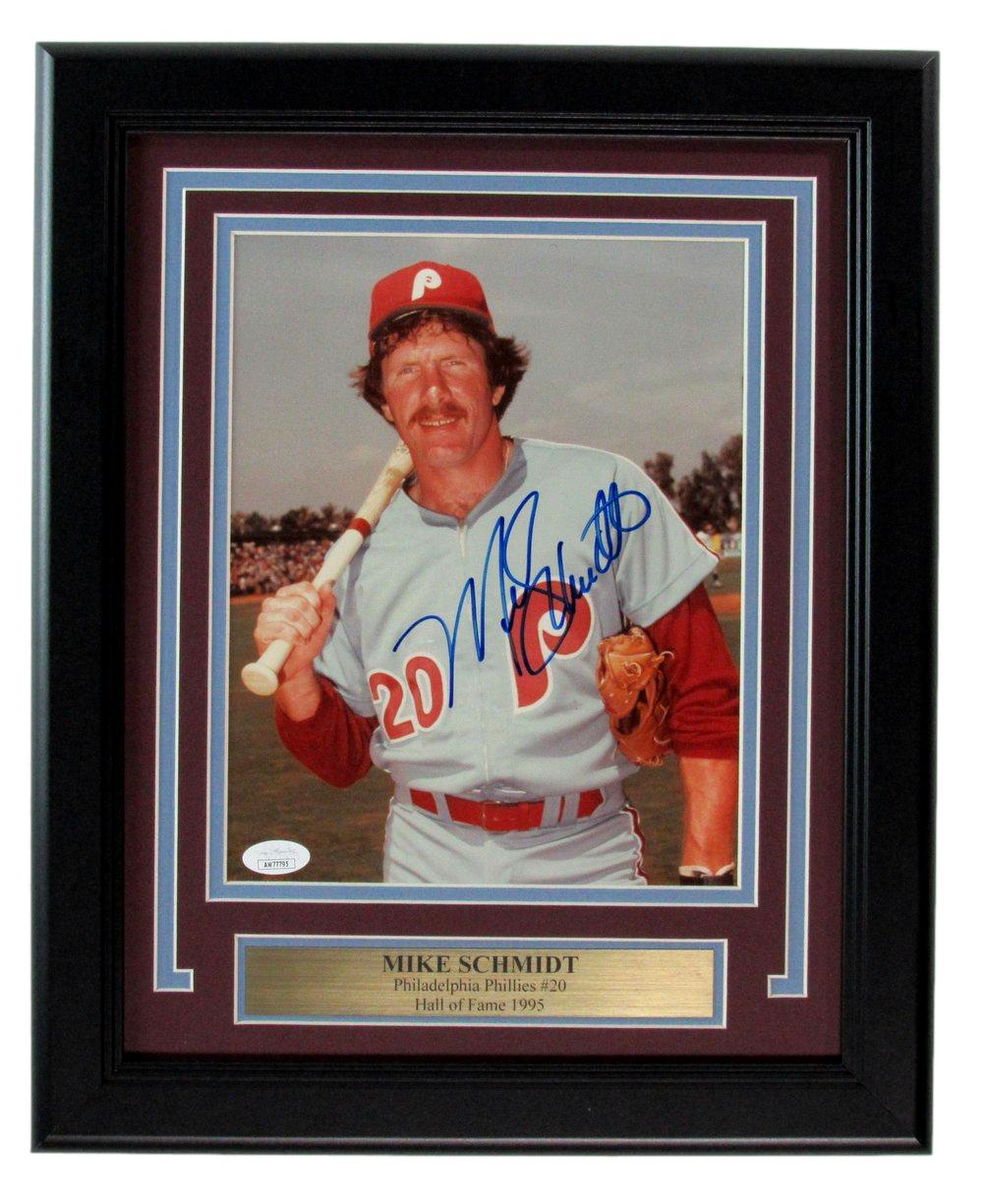 Mike Schmidt HOF Signed/Auto 8x10 Photo Philadelphia Phillies Framed JSA 190853