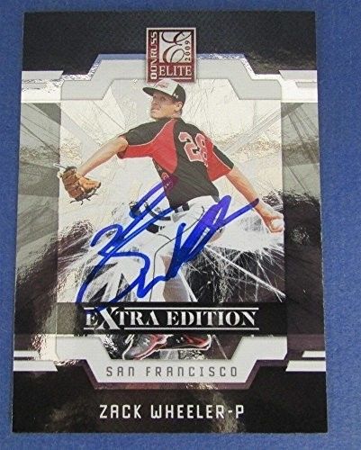 Zack Wheeler Mets 2009 Autographed/Signed Donruss Elite Extra Baseball Card #5