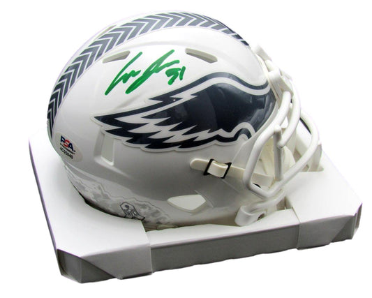 Cam Jurgens Signed Eagles 2024 Salute to Service Mini Helmet PSA/DNA 193053