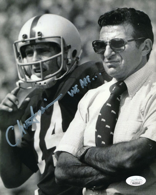 Chuck Fusina Autographed/Inscribed 8x10 Photo Penn State JSA