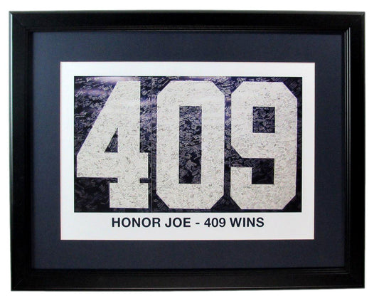 Joe Paterno UNSIGNED 11x14 "409 Wins " Art Work Penn State Framed 184241