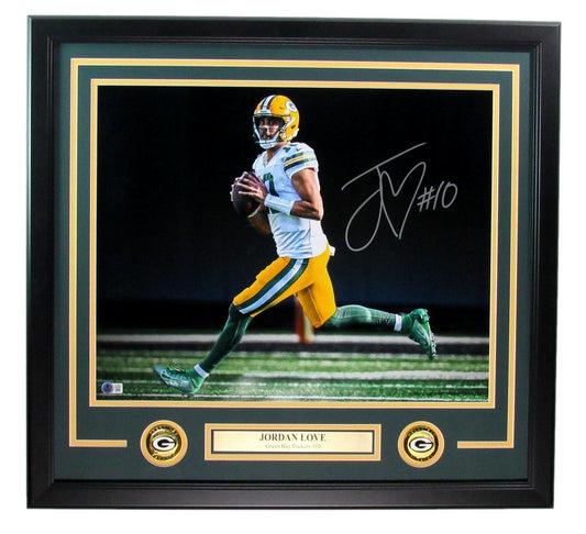 Jordan Love Signed/Auto 16x20 Photo Green Bay Packers Framed Beckett 189727