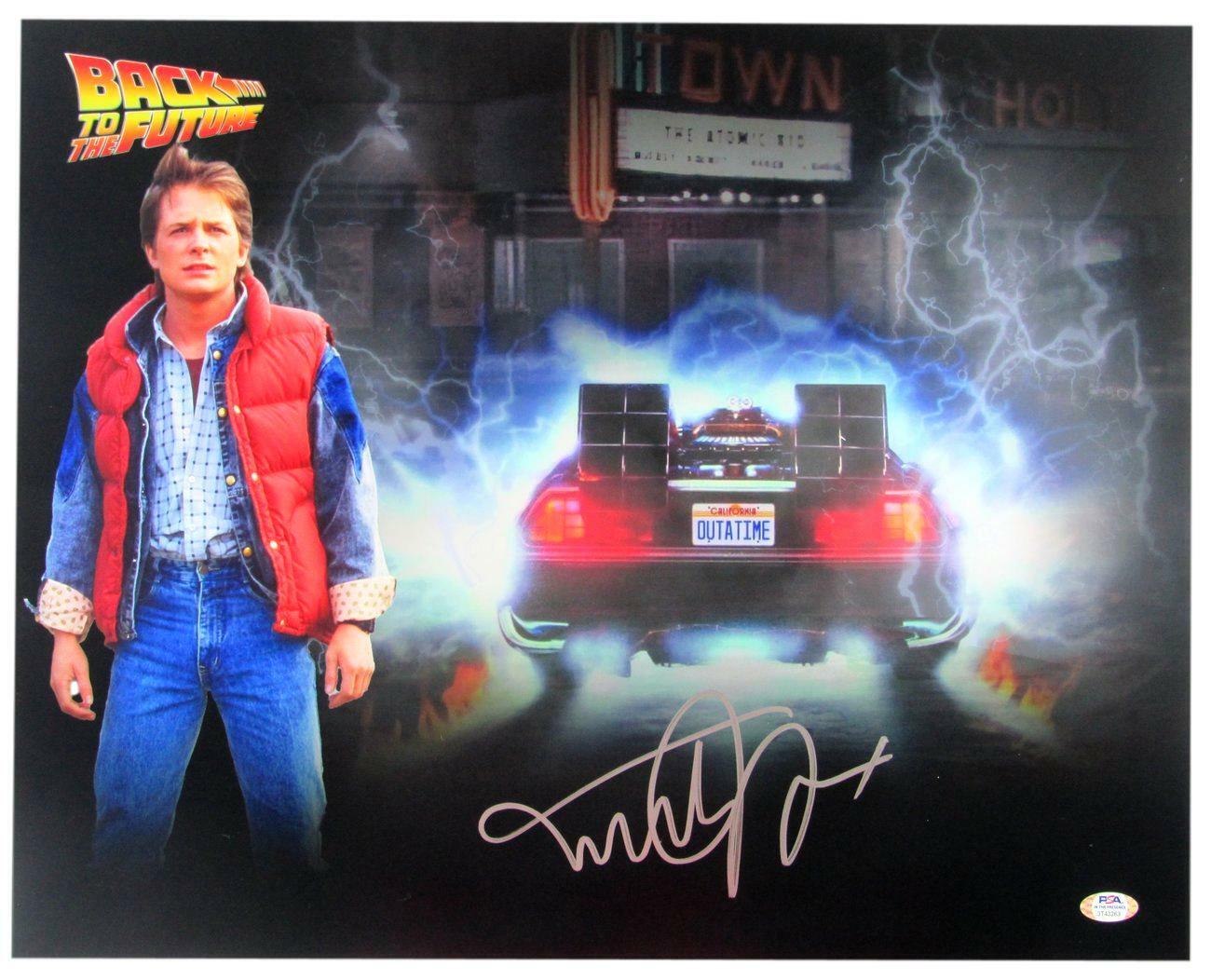 Michael J Fox Signed/Auto 16x20 "Back to the Future" Photo PSA/DNA 164840