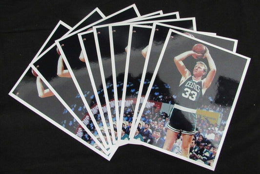 Lot of (9) Larry Bird 6x8 Glossy Photos UNSIGNED Boston Celtics 180860