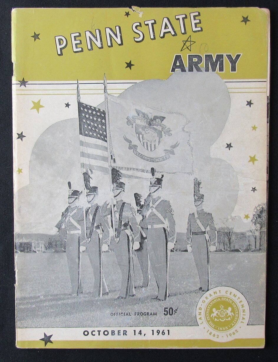 1961 Penn State vs. Army College Football Game Program 10/14 176203