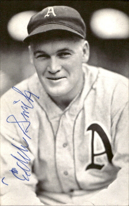 Eddie Smith Athletics d. 1994 Signed/Autographed 3x5  Photo 179218