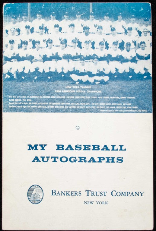 1961 Yankees Autographed Banquet Program w/ Roger Maris BAS/Beckett 191779