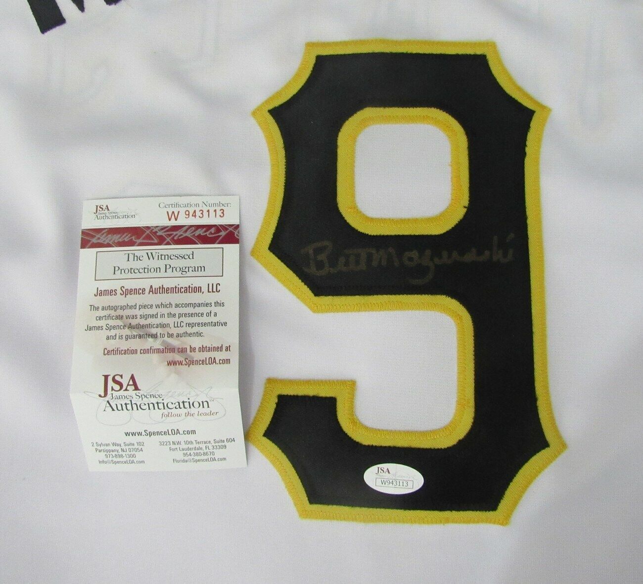 Bill Mazeroski Signed/Autographed Pittsburgh Pirates White Jersey JSA 147917