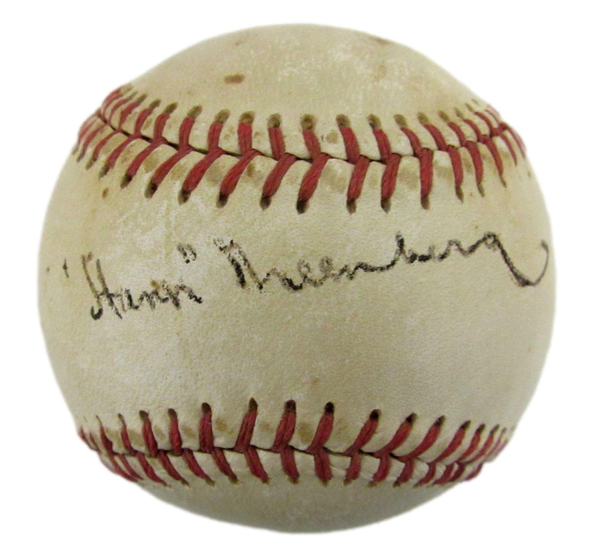 Hank Greenberg HOF Signed/Autographed White Sox Official Baseball JSA 192451