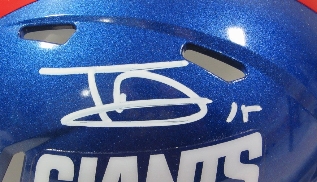 Tommy DeVito Autographed/signed Color Rush Mini Helmet Giants Beckett 184871