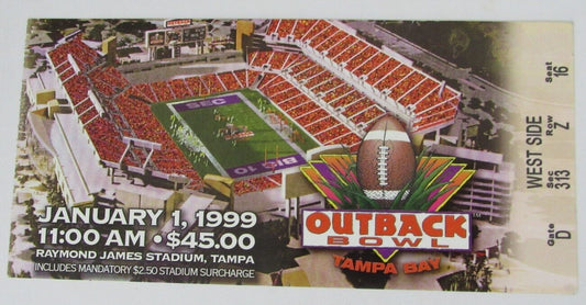 1999 Outback Bowl College Football Game Ticket Stub Penn State vs. Kentucky