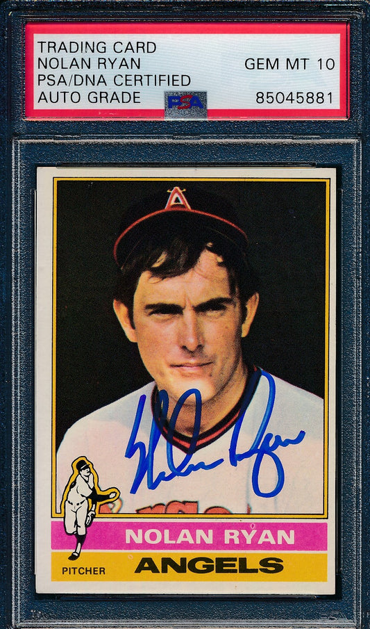 Nolan Ryan HOF Angels Autographed 1976 TOPPS Card #330 PSA/DNA GEM MINT 10