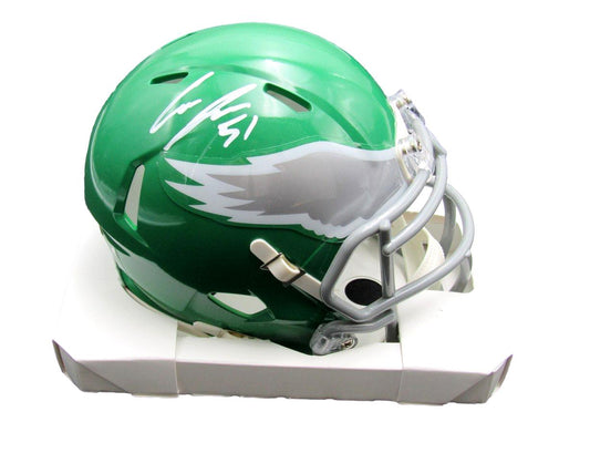 Cam Jurgens Autographed/Signed Eagles Kelly Green Mini Helmet PSA/DNA 193050