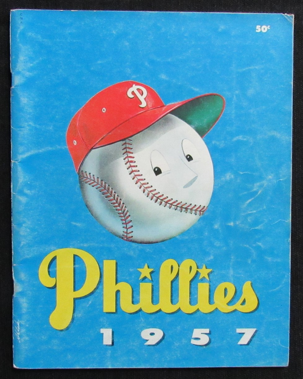 1957 Phildelphia Phillies Official Yearbook Ashburn/Roberts 181362