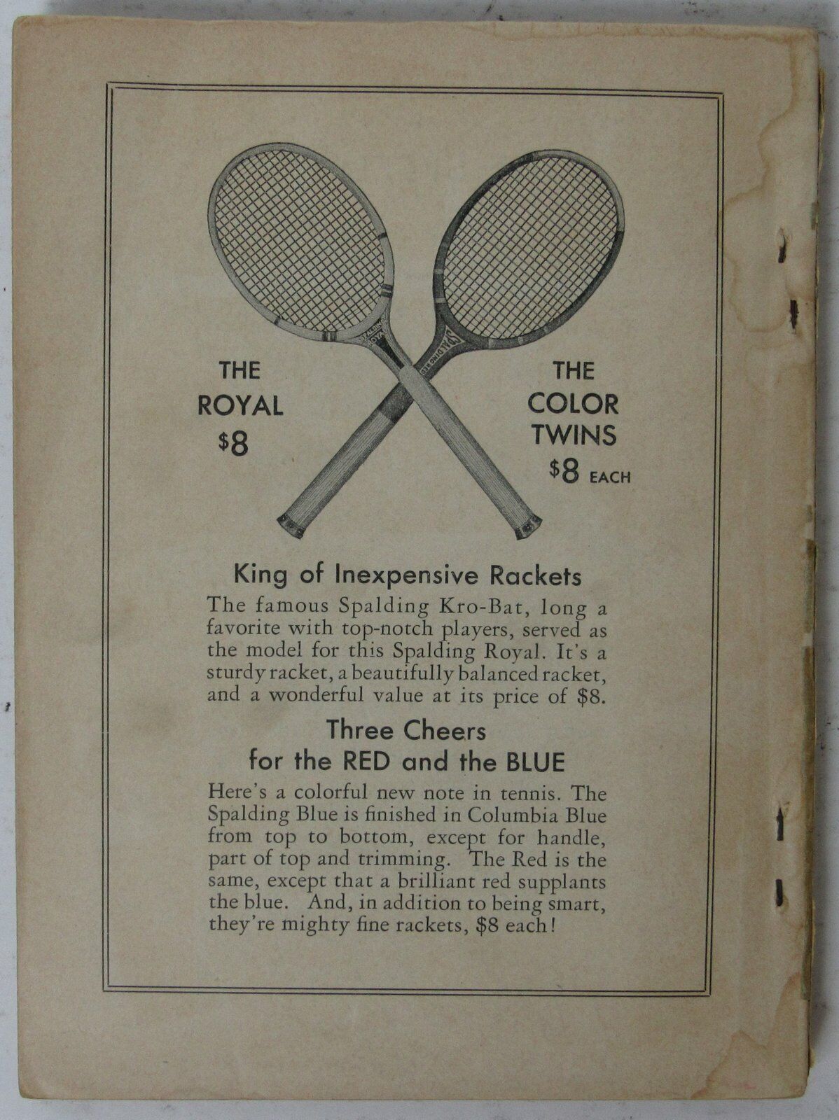 1931 Spaldings Athletic Library Tennis Annual with Descriptions and Rules 144904