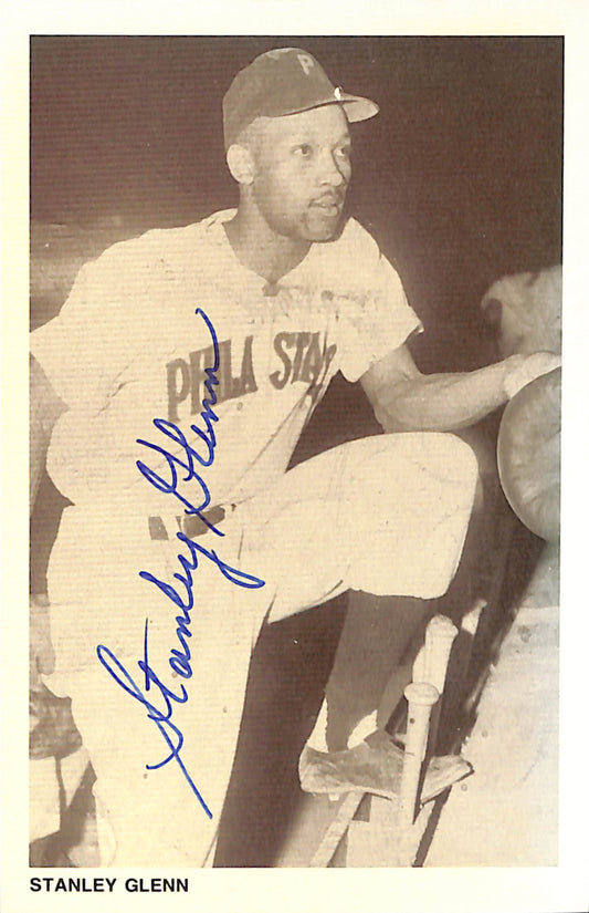 Stanley Glenn Signed 1991 Negro League Legends Post Card Stars 181276