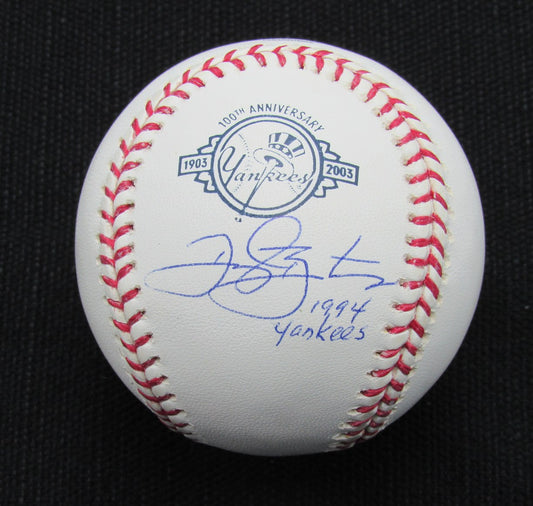 Daryl Boston Signed/Auto Yankees 100th OML Baseball MAB Inscr 187100