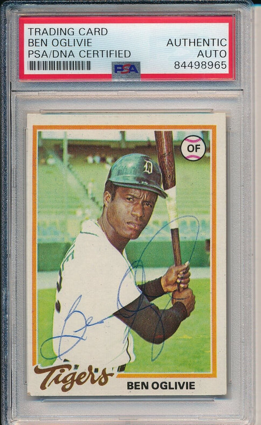 Ben Oglivie Detroit Tigers Signed/Auto 1978 TOPPS Card #286 PSA/DNA 166109