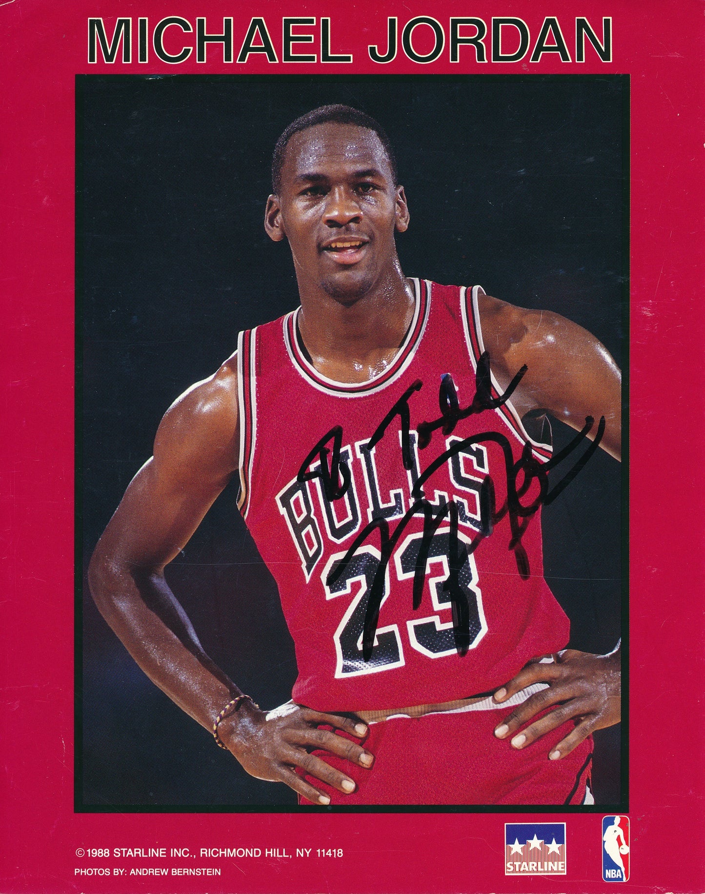 Michael Jordan HOF Signed/Auto 8x10 Starline Mini Poster Bulls JSA 191845