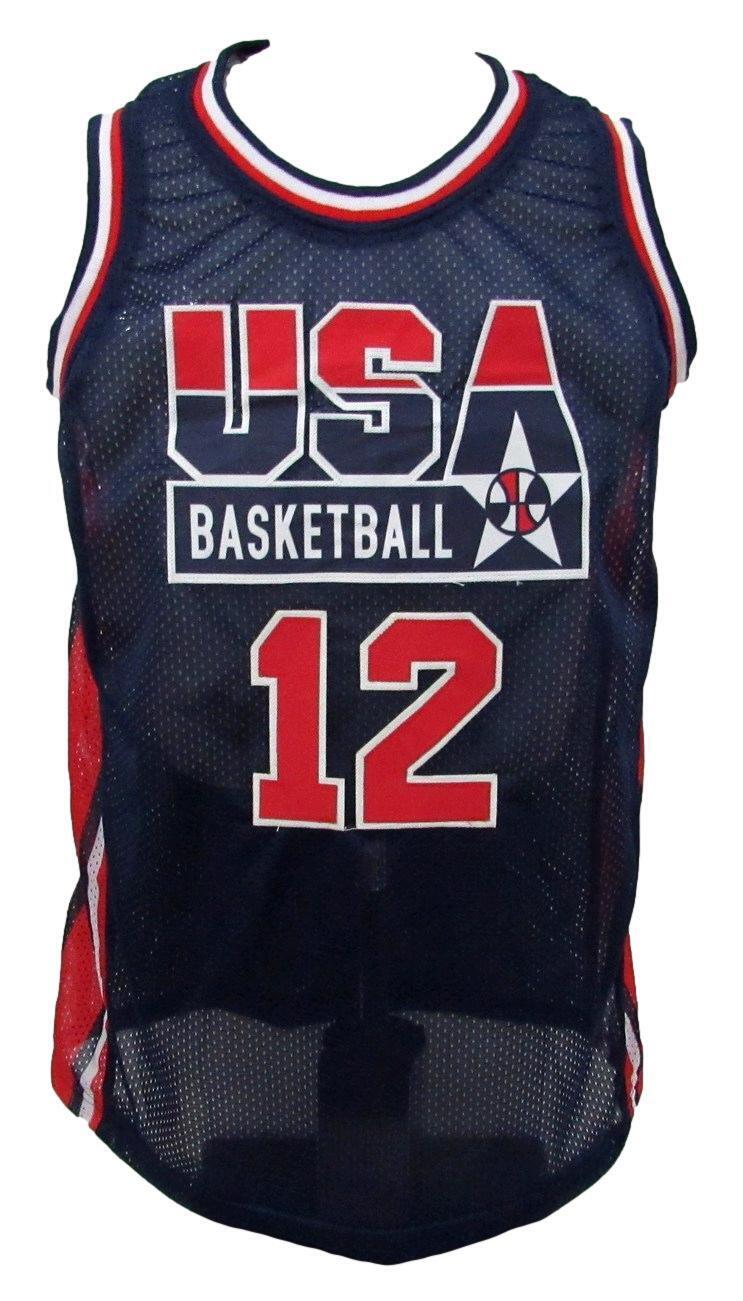 Dominique Wilkins HOF Autographed Navy Custom Jersey Team USA JSA 176828