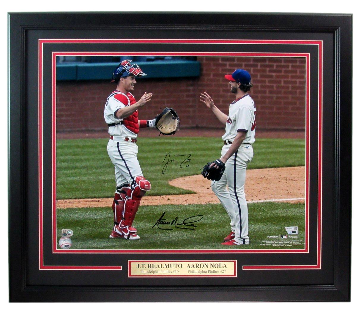 J.T. Realmuto/Aaron Nola Dual-Signed 16x20 Photo Phillies Framed Fanatics 184244