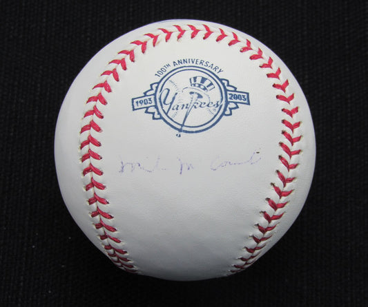 Mike McCormick Signed/Auto Yankees 100th OML Baseball TRI-STAR Inscr 187146