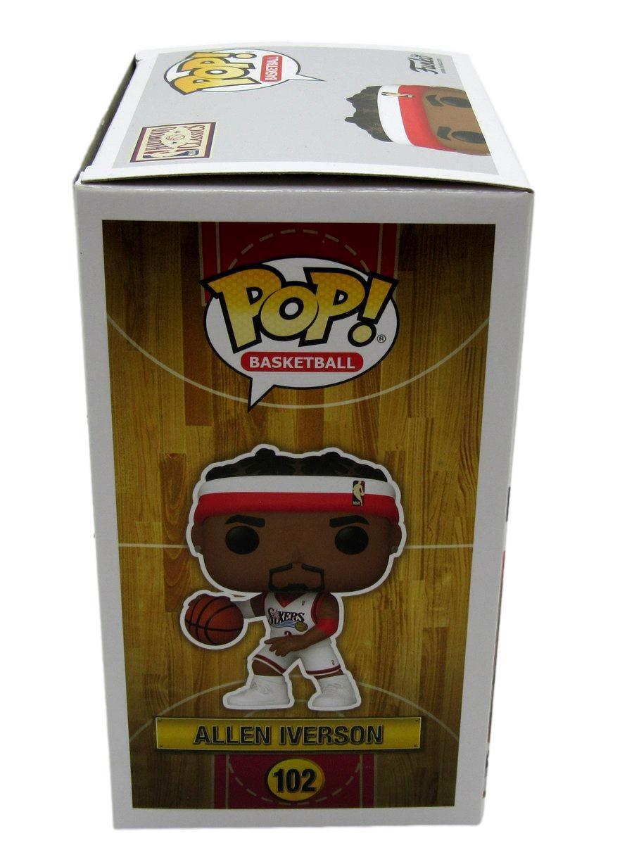 Allen Iverson HOF Autographed Funko Pop Figurine #102 Philadelphia 76ers JSA