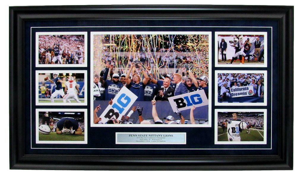 Penn State 2016 Big Ten Championship Win Over Wisconsin Framed Collage