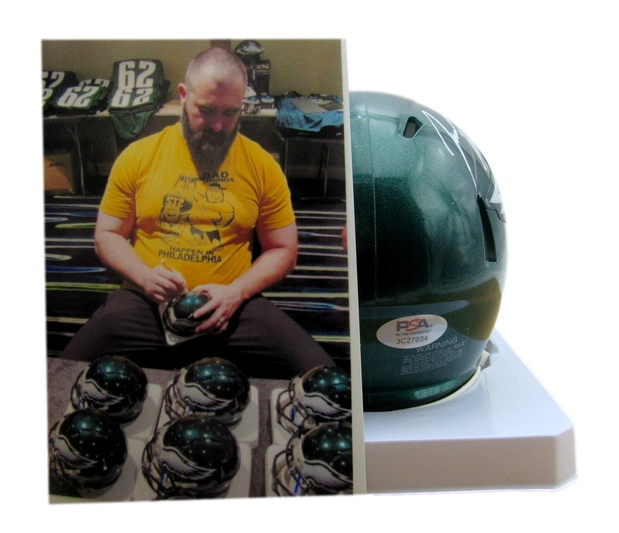 Jason Kelce Autographed Eagles Speed Mini Helmet Witness PSA/DNA 190105