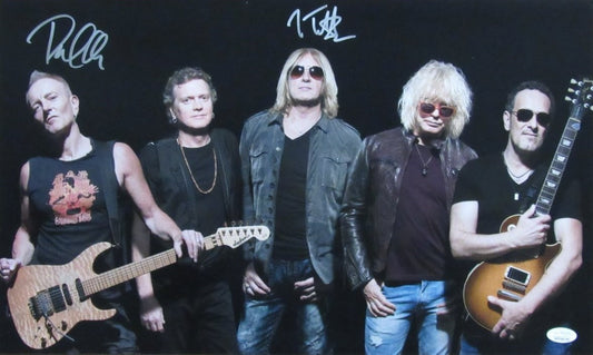 Joe Elliott/Phil Collen Dual-Signed/Auto 12x20 Photo Def Leppard JSA 190169