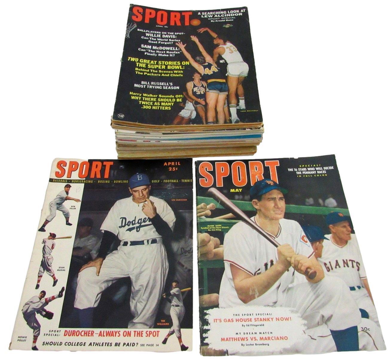 Lot of (17) Vintage SPORT Magazines 1940-1967 Baseball, Ftball, Basktball 176338