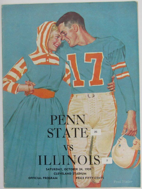 1959 Penn State Nittany Lions vs. Illinois Football Program 137686