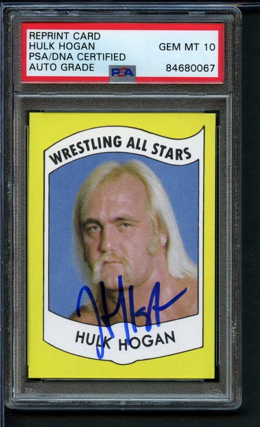 1982 Wrestling All Stars Hulk Hogan #2 Card Signed Reprint PSA/DNA Gem Mint 10