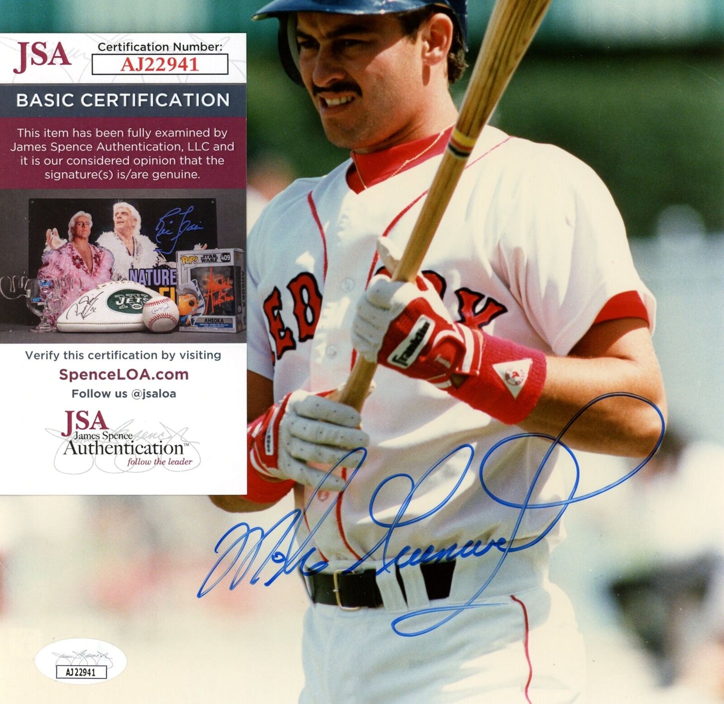 Mike Greenwell Autographed 8x10 Photo Boston Red Sox JSA 177819