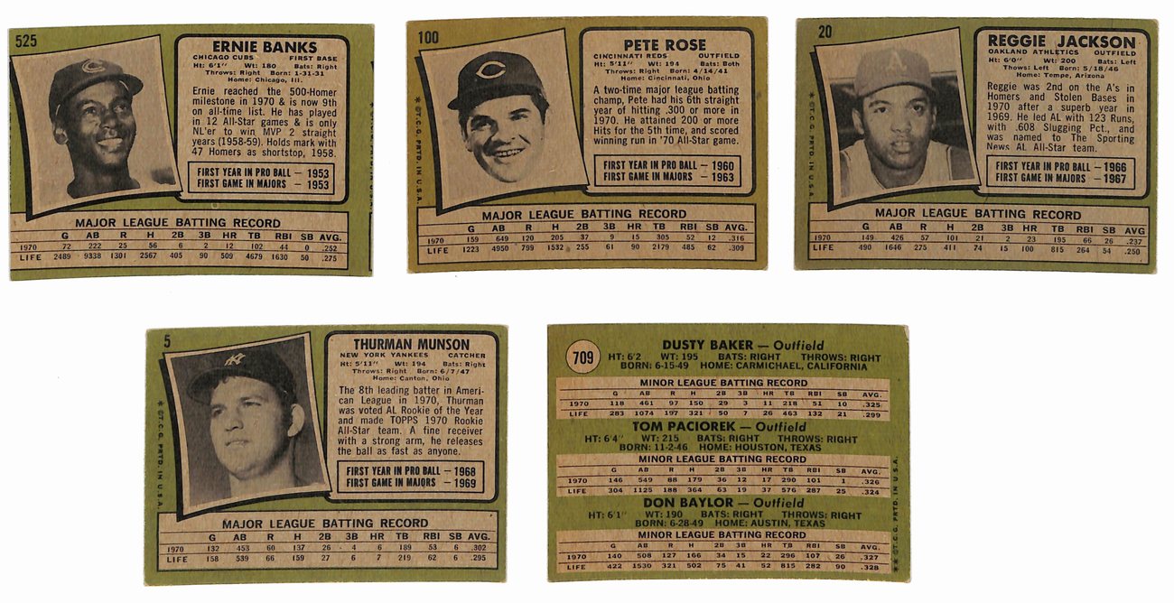 1971Topps Baseball Complete Set (752) Cards Aaron Clemente Munson Ryan 189194