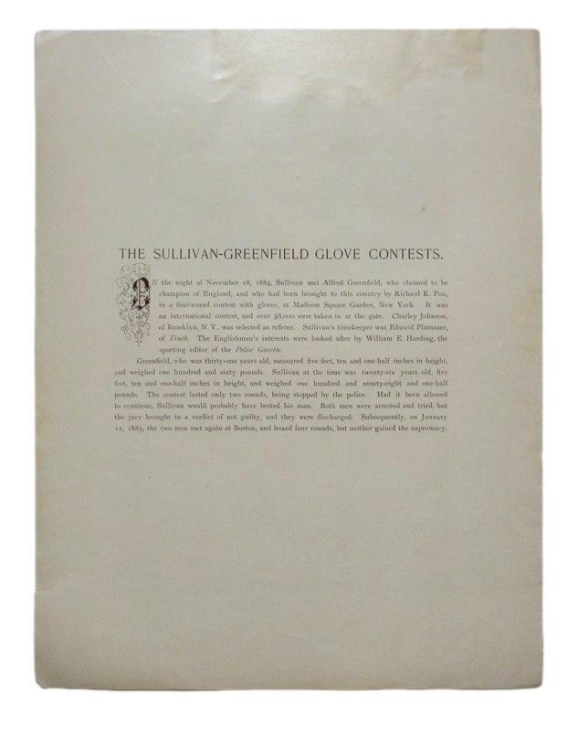 Alf Greenfield Boxer 1895 Boxing Gladiators 11x15 Supplement Poster.