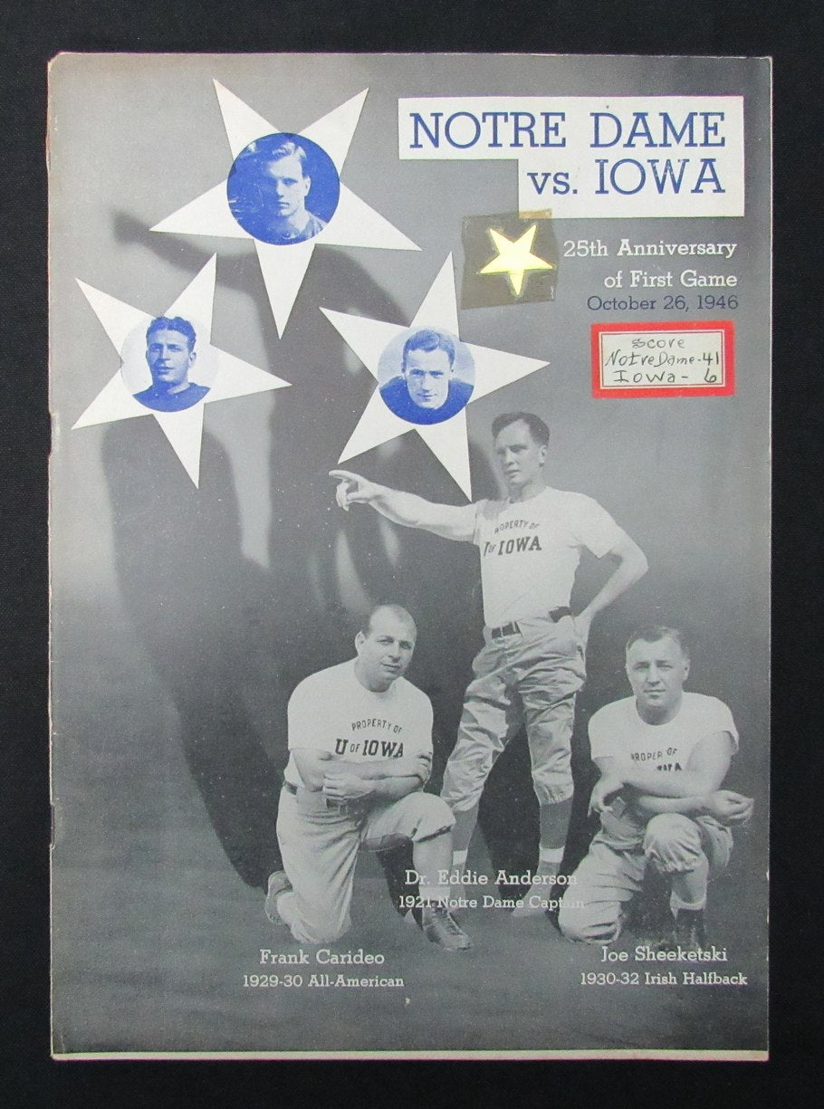 10/26/1946 Notre Dame vs. Iowa College Program 185925