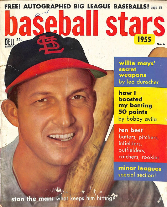 Stan Musial St. Louis Cardinals 1955 Dell Sports Baseball Stars Magazine 180708