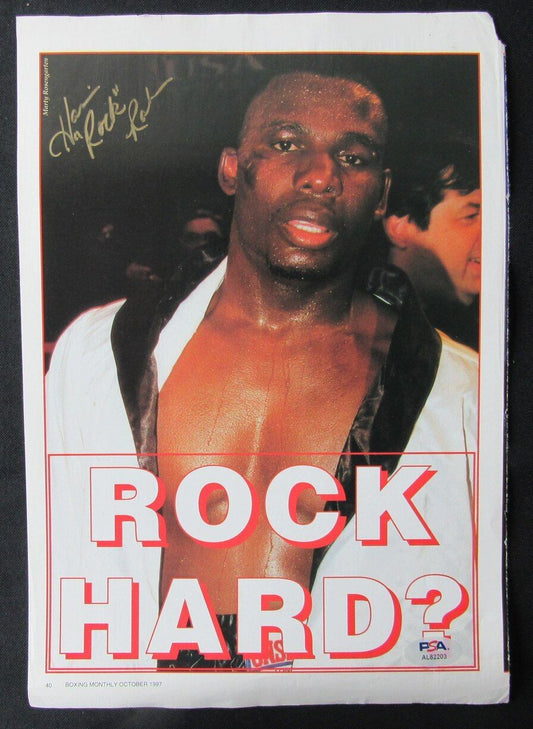 Hasim "The Rock" Rahman Boxer Autographed Magazine Photo PSA/DNA 177060