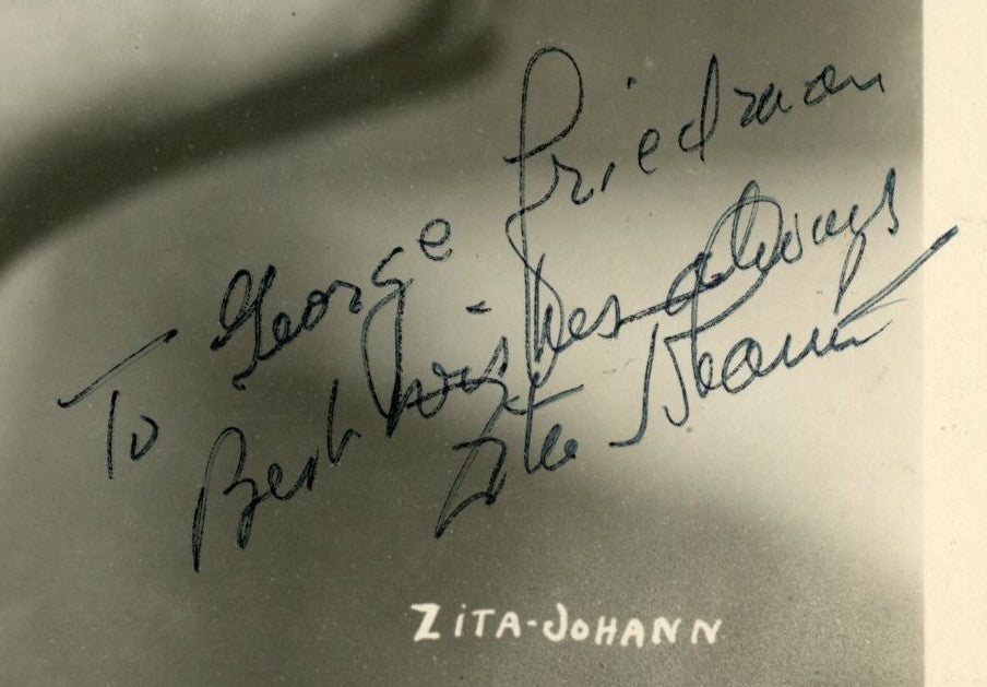 Zita Johann Signed/Inscribed 8x10 B/W Photo Actress "The Mummy" PSA/DNA 192083